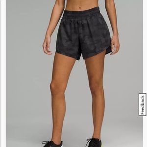 Lululemon track that mid rise 5” shorts heritage camo multi